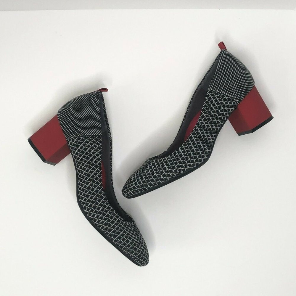 Betabrand Sz 9 Heels Starting Block Black White